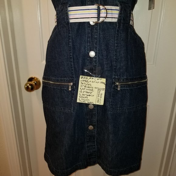 SYMMER DRESS NWT Stylish, Upscale Liz Claiborne Blue Denim - Picture 4 of 16